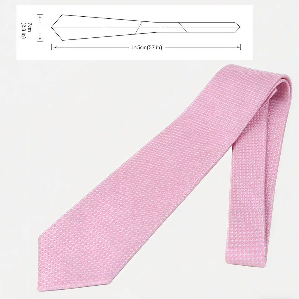 Anna-Kaci Men's Textured Polyester Tie - Formal Necktie for Business, Weddings & Holiday Events