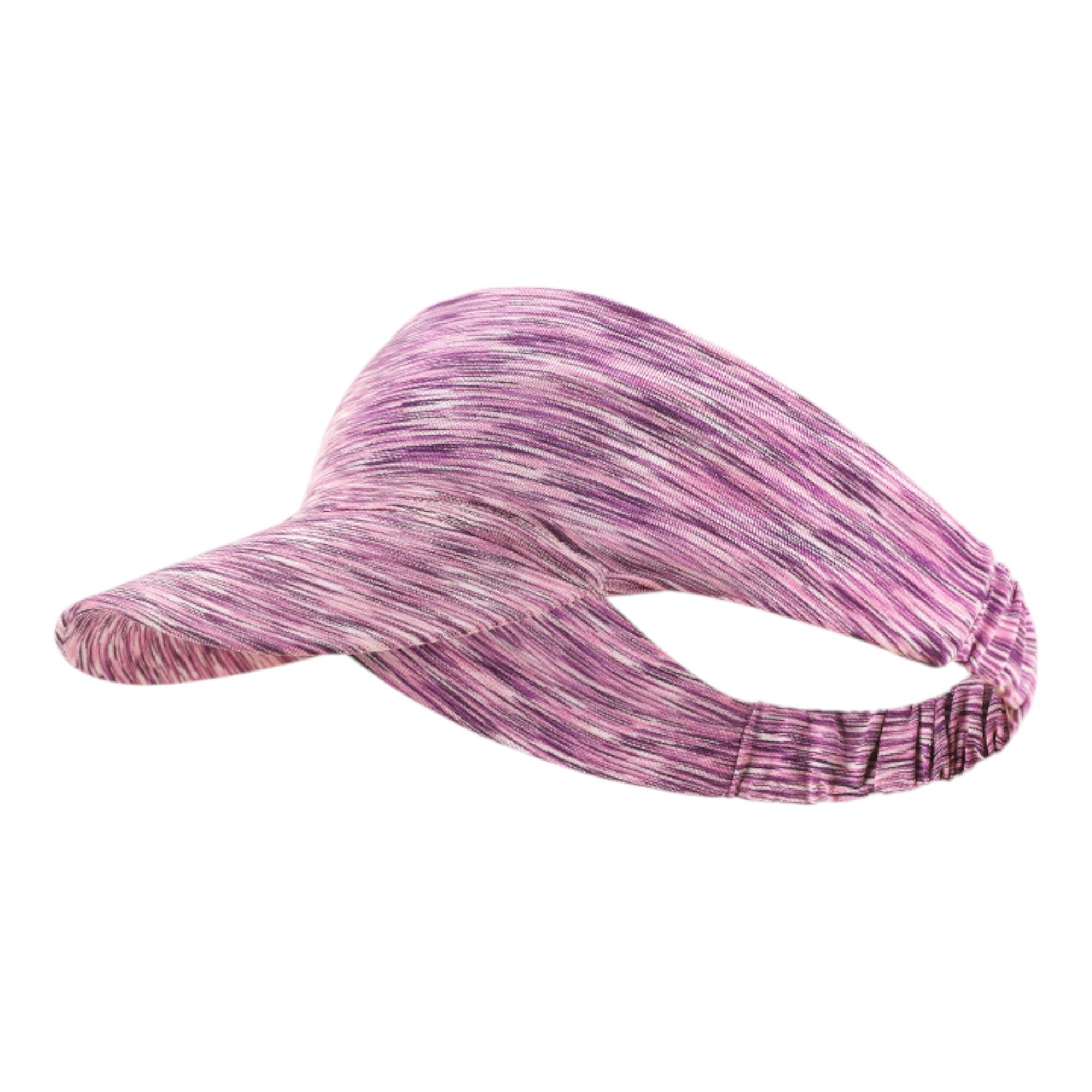 Anna-Kaci Stretchy UV Protection Sports Visor Hat Lightweight Rainbow Stripe Design for Hiking Beach Running Outdoor Travel