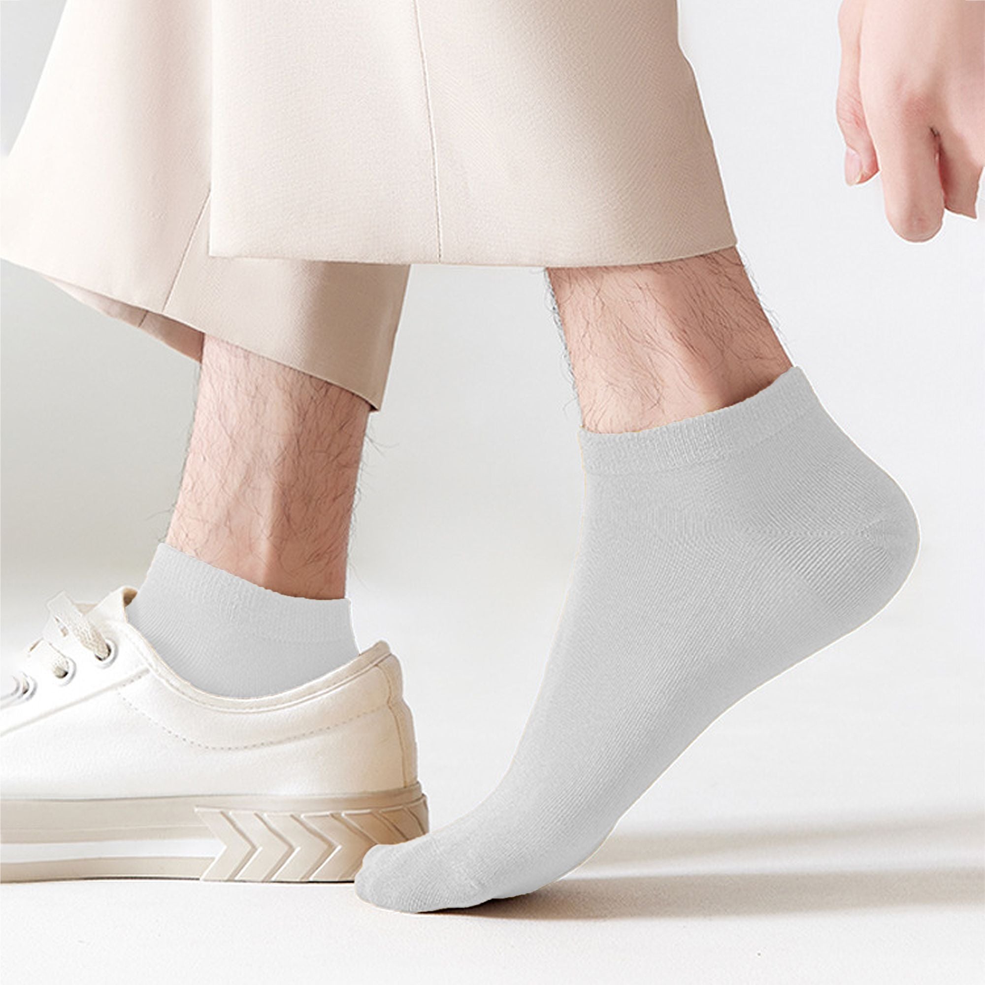 Anna-Kaci Men's Ankle - Length 6pk Comfort Casual Cotton Socks
