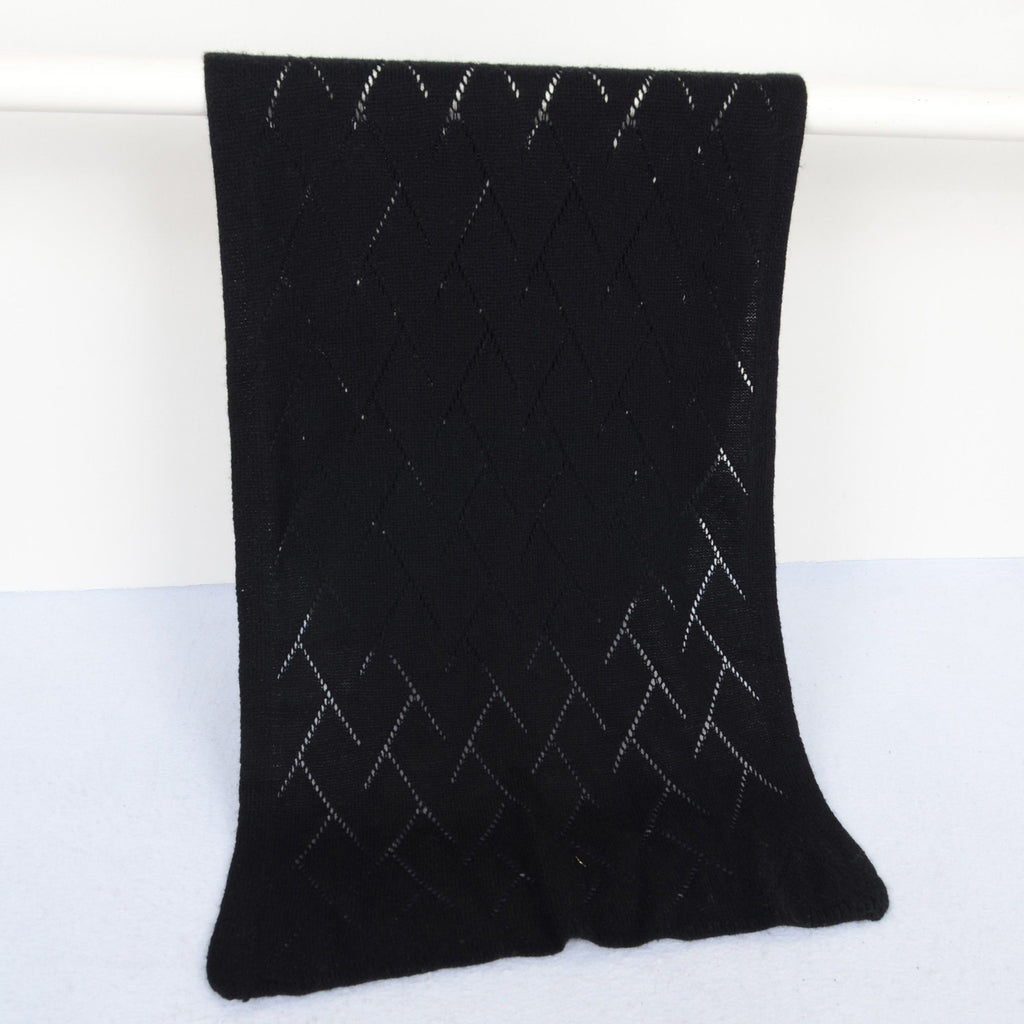 Anna-Kaci Women's Soft Knit Scarf with Delicate Cutout Detailing 67x17.7 inches