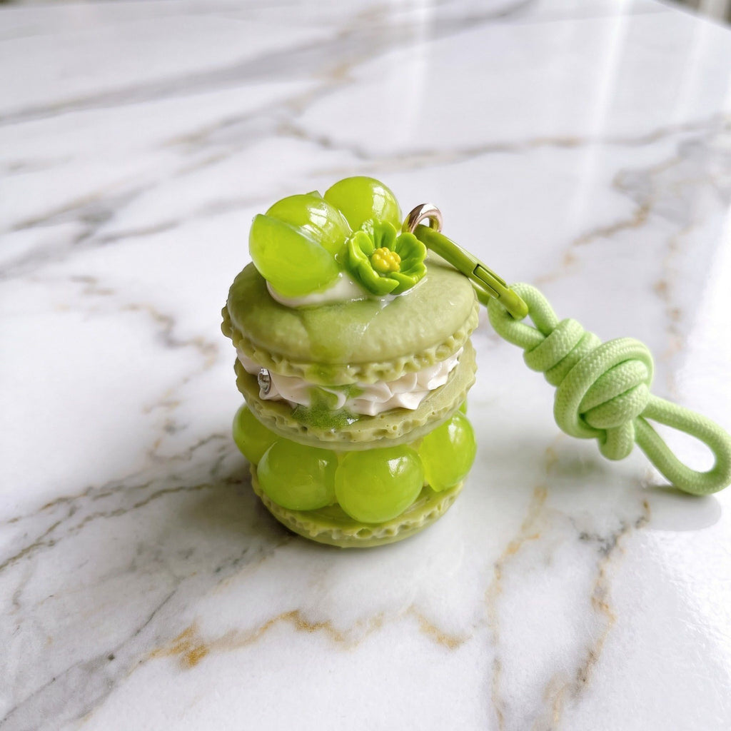 Bag Charm with Hanging Loop and Decorative Dessert Accent