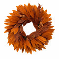 Fall Pumpkin Floral Wreath with Maple Leaves for Front Door Decor