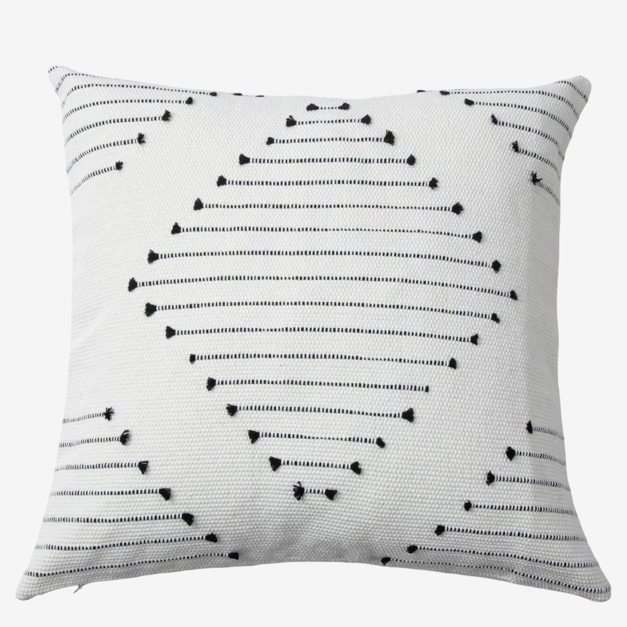 Cotton Throw Pillow 17.7*17.7 in Square Decorative Cushion for Living Room Bedroom
