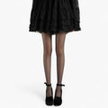 Anna-Kaci Women's Sheer Glitter Tights with Sparkle Detailing and Stretch Mesh Fit