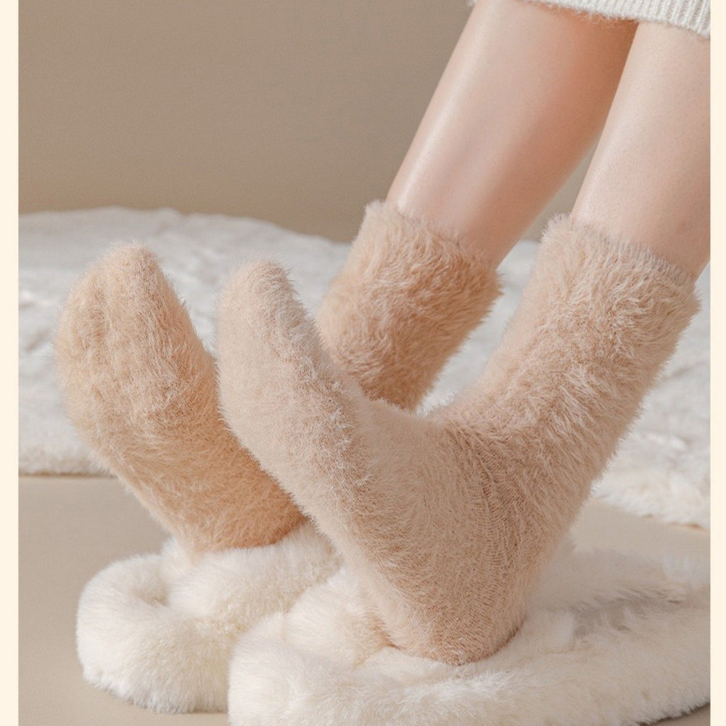 Anna-Kaci Women's 3-Pair Ultra-Plush Fuzzy Crew Socks with Soft Textured Finish US 5¨C10