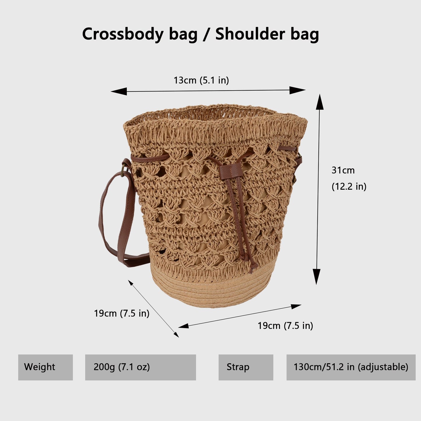Anna-Kaci Women's Bohemian - Style Crochet Shoulder Bag