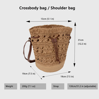 Anna-Kaci Women's Bohemian - Style Crochet Shoulder Bag