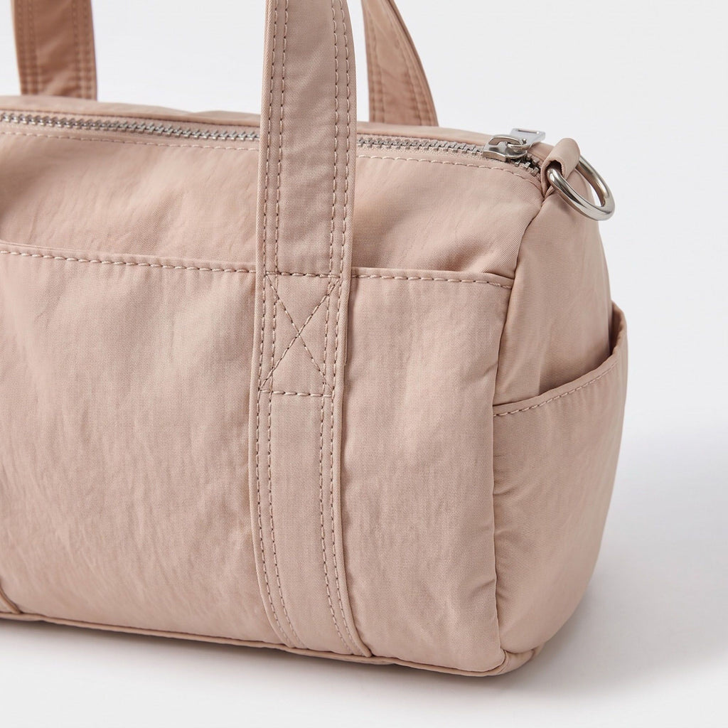 Mini Barrel Satchel Bag with Detachable Crossbody Strap