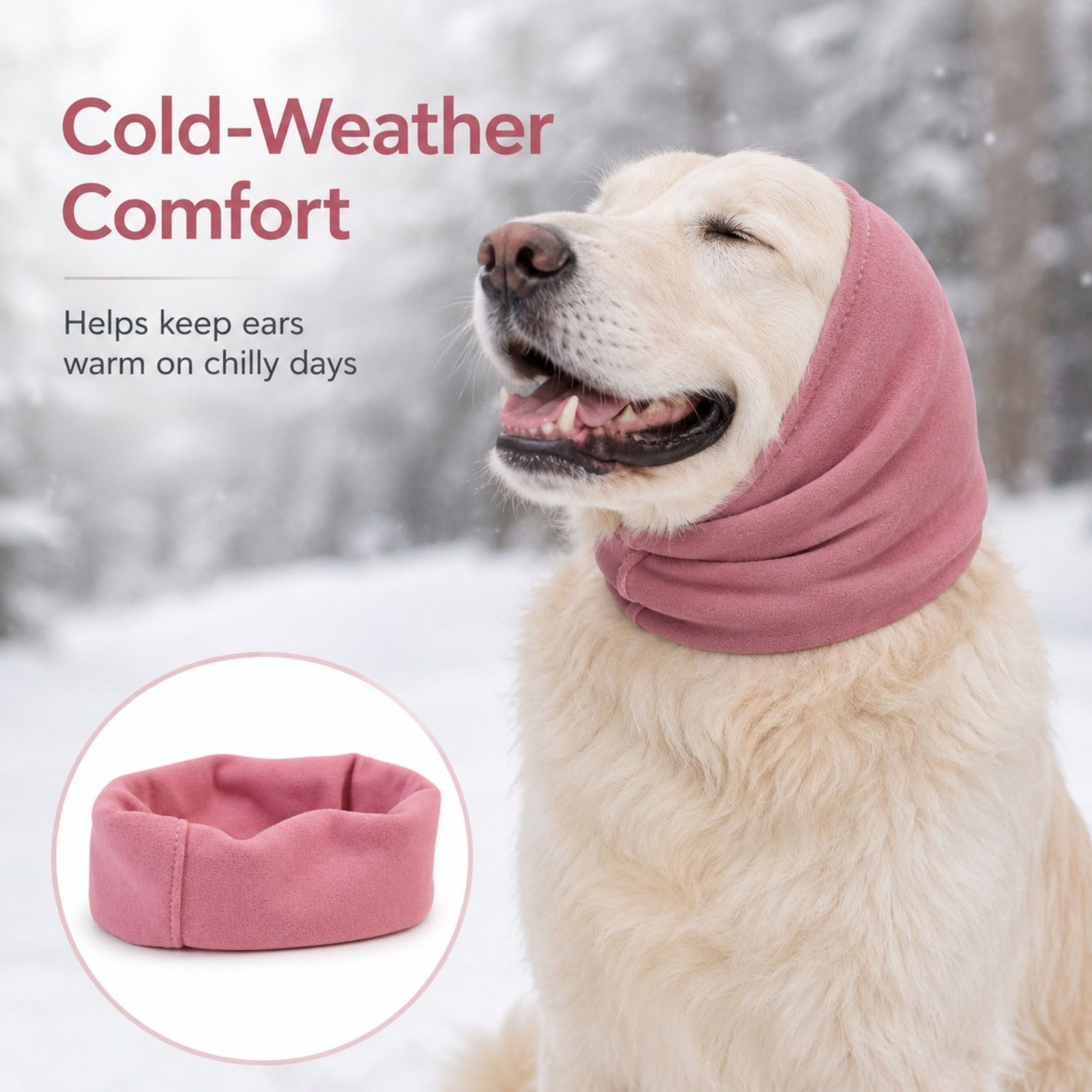 Pet Cat and Dog Ear Cover Soft Stretchy Snood for Grooming, Noise Reduction and Cold Weather