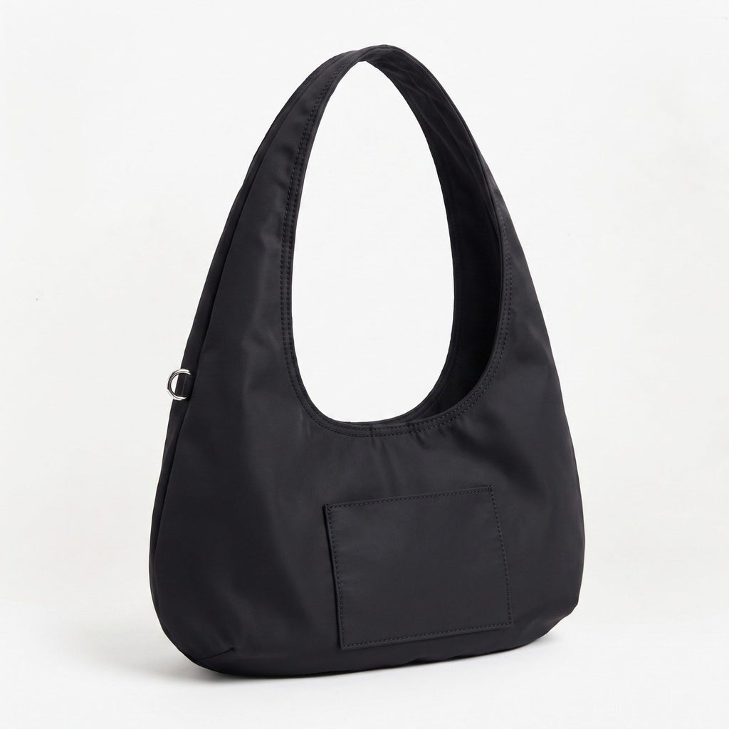 Hobo Tote Bag with Wide Shoulder Strap and Exterior Pocket 13.8x7.8x2.5in