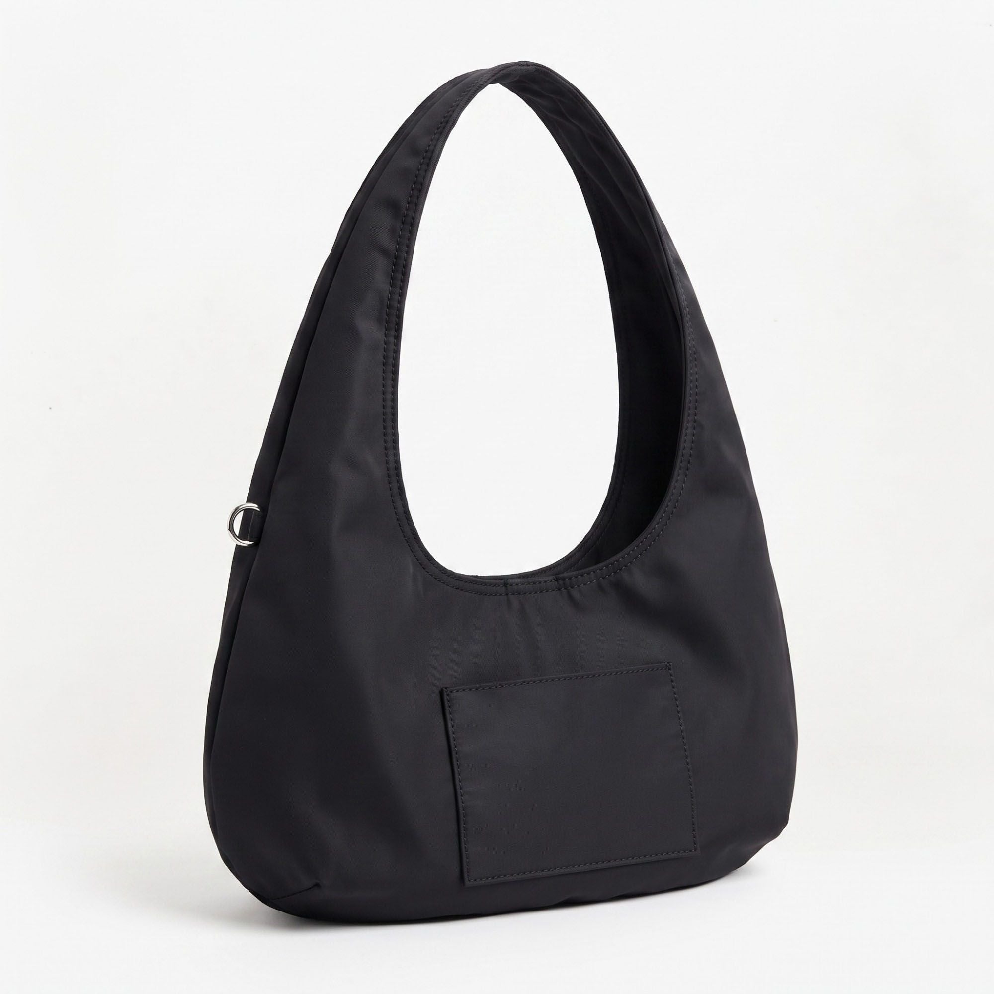 Hobo Tote Bag with Wide Shoulder Strap and Exterior Pocket 13.8x7.8x2.5in