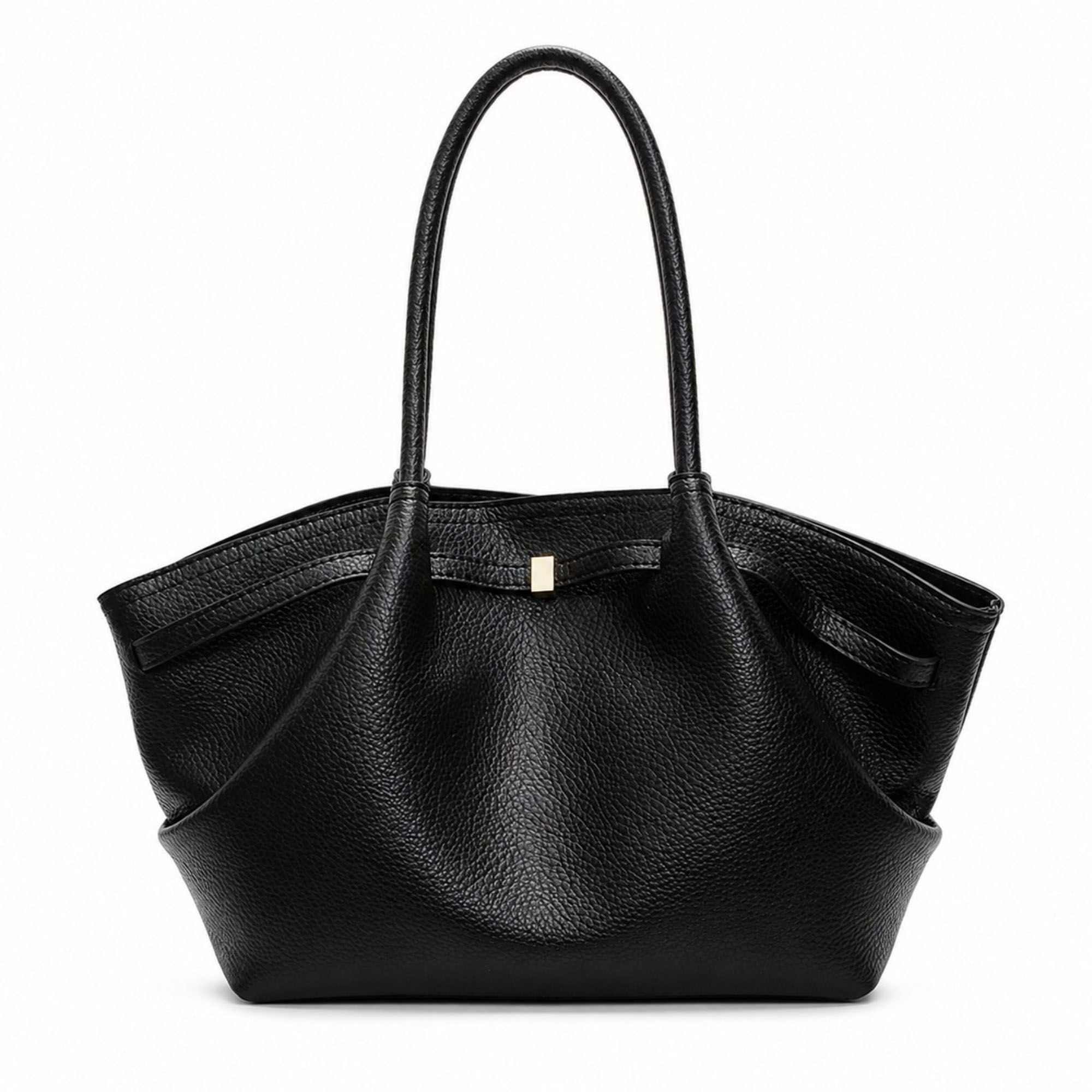 Large Capacity Pleated Shoulder Tote Bag