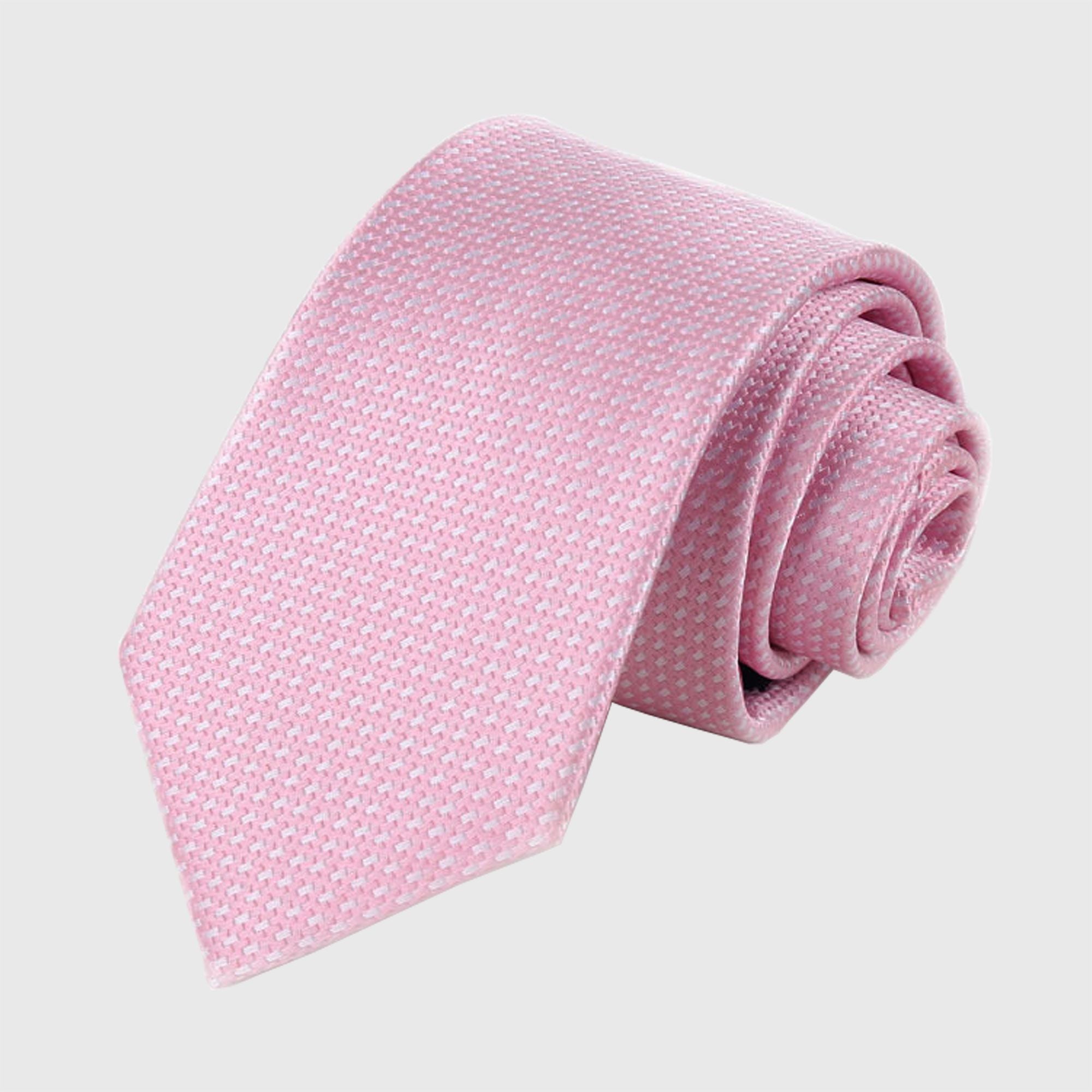 Anna-Kaci Men's Textured Polyester Tie - Formal Necktie for Business, Weddings & Holiday Events