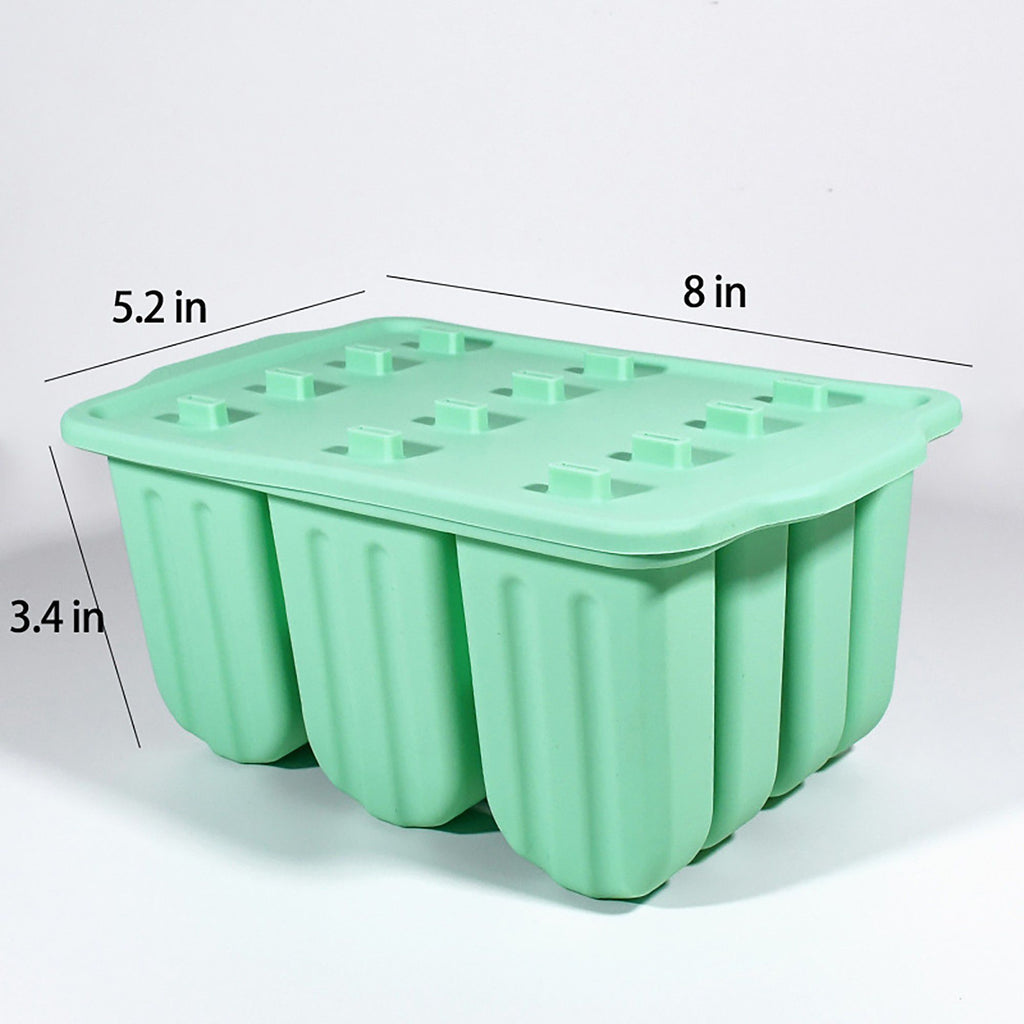 12-Cavity Popsicle Mold - Homemade Ice Pop Maker with Lid