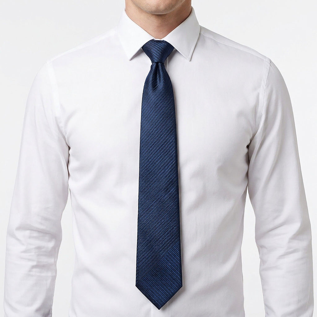 Men's Diagonal Stripe Texture Tie Subtle Woven Pattern Necktie 57 Inch Length 3.1 Inch Width Formal Business Accessory