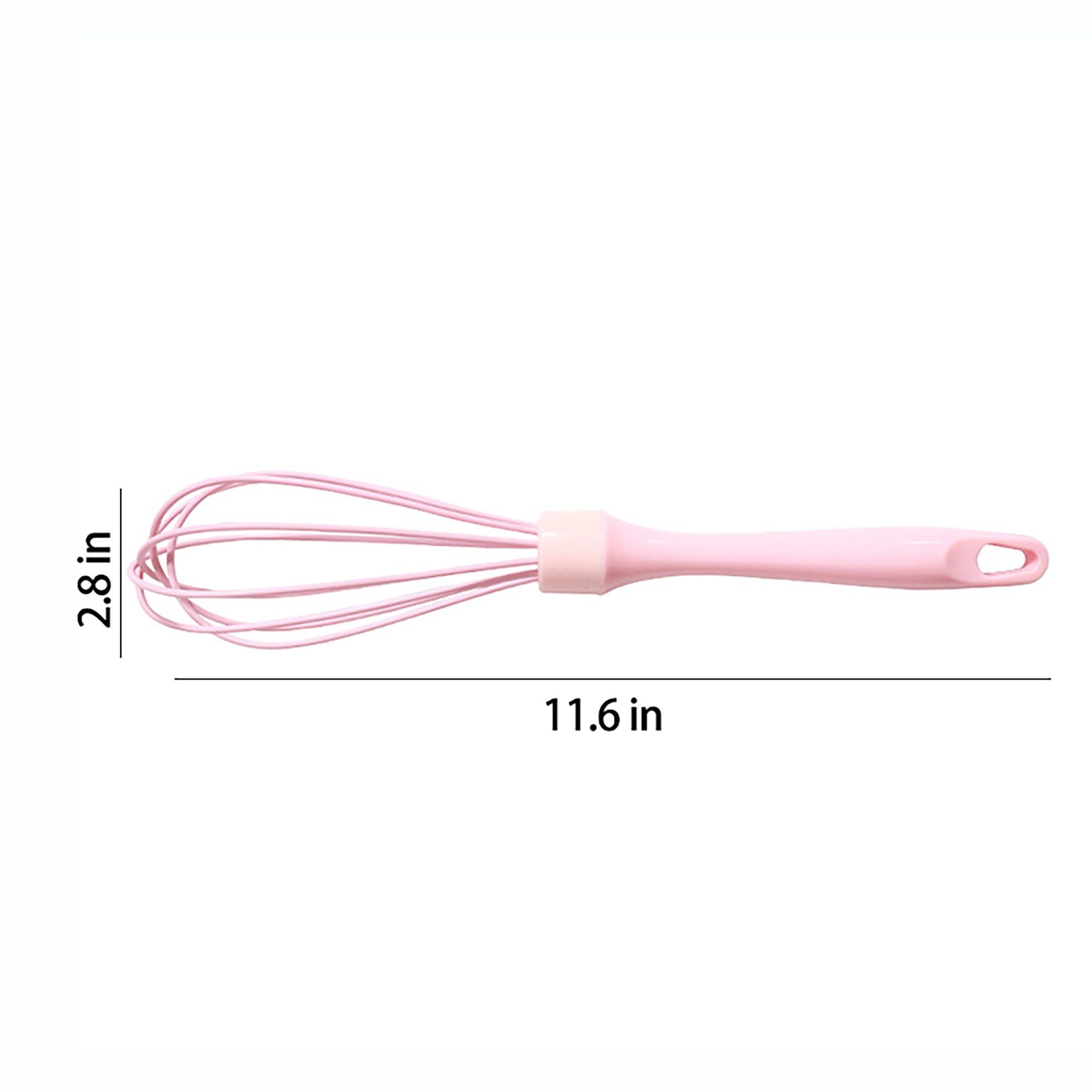 3-Piece Mini Silicone Whisk Set for Baking, Mixing and Kitchen Prep