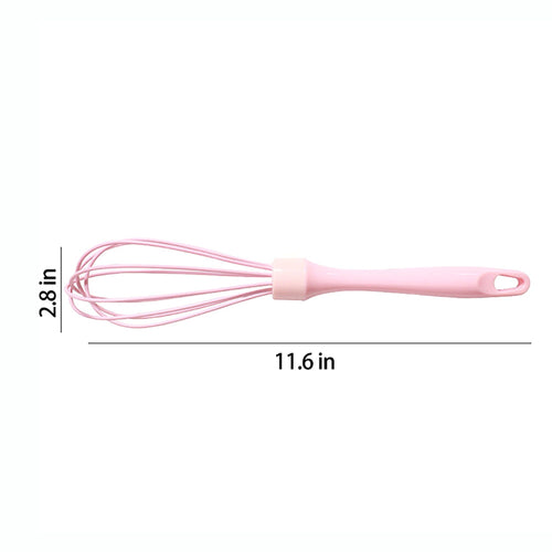 3-Piece Mini Silicone Whisk Set for Baking, Mixing and Kitchen Prep