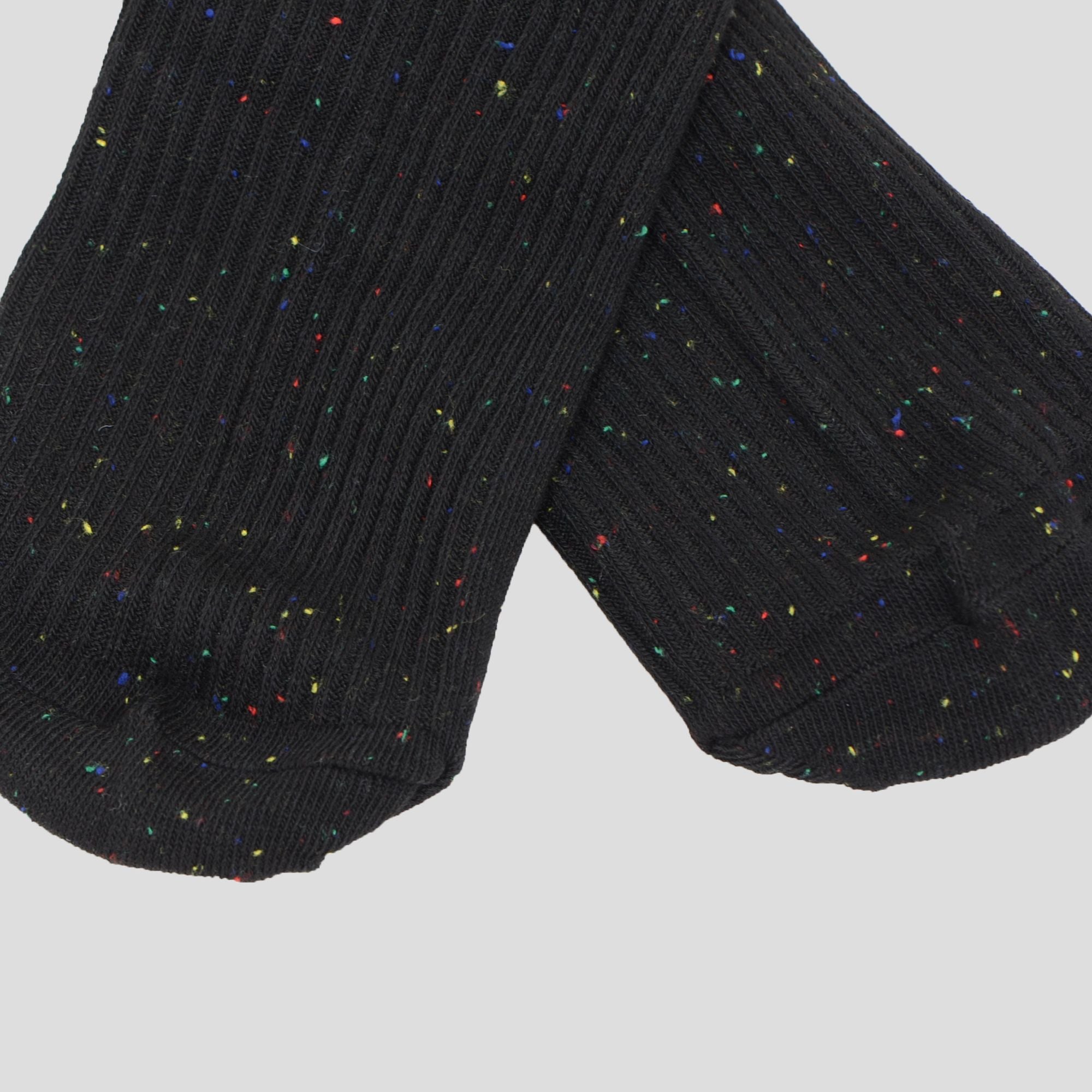Anna-Kaci Women's Chic Style Solid Speckled Crew Socks Non Slip Cotton for Casual 2 Pairs 4 Season
