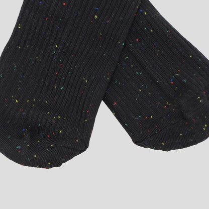 Anna-Kaci Women's Chic Style Solid Speckled Crew Socks Non Slip Cotton for Casual 2 Pairs 4 Season