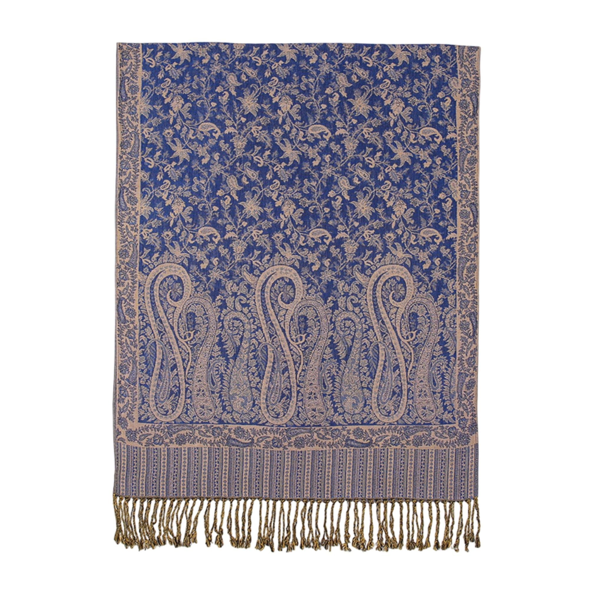 Anna-Kaci Women's Jacquard Paisley Shawl Scarf with Elegant Fringe Hem 71¡Á27.5 Inches
