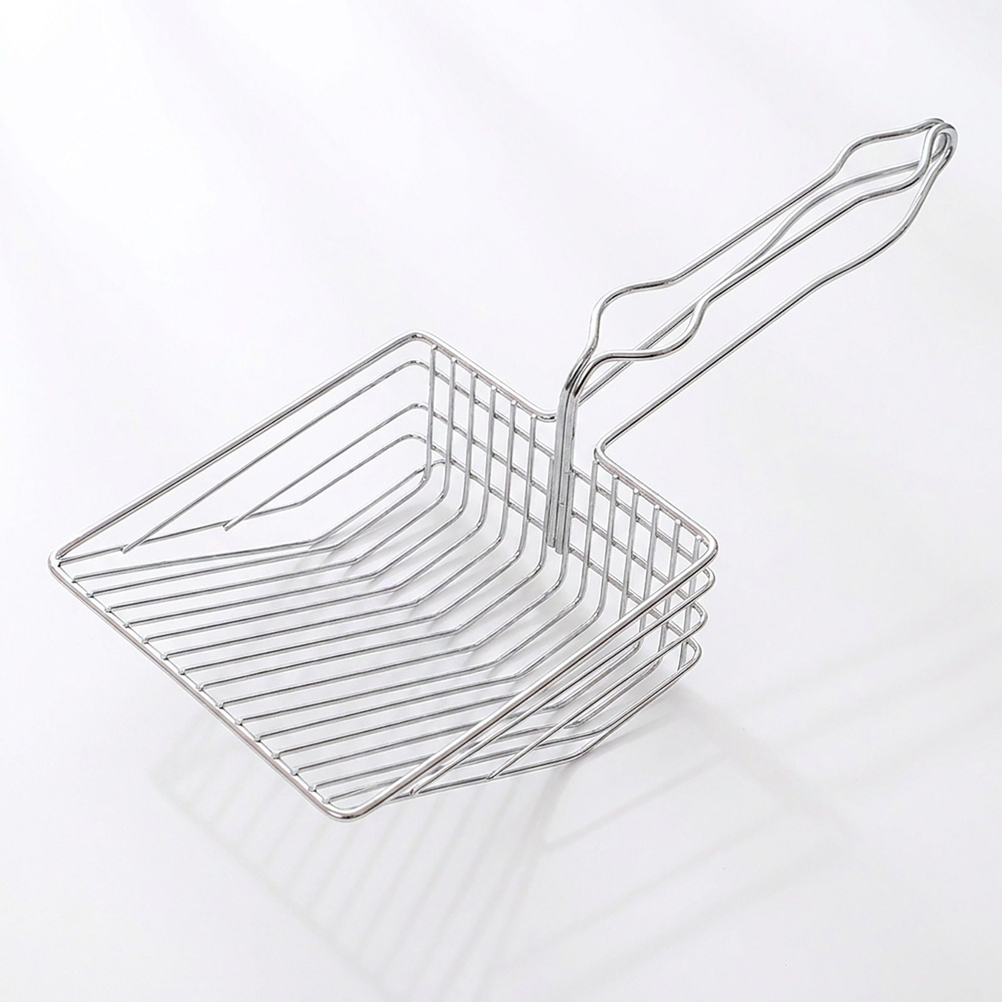 Stainless Steel Cat Litter Scoop - Heavy Duty Metal Sifter with Deep Shovel