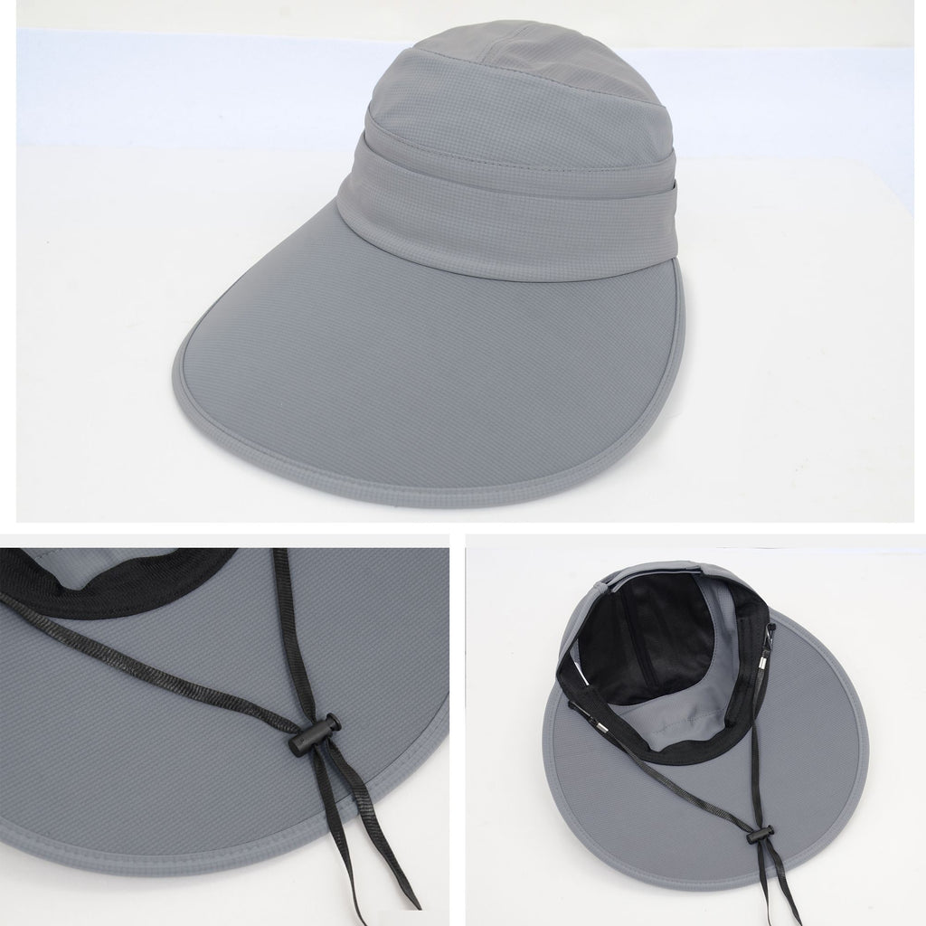 Anna-Kaci Women's Sporty Wide Brim Sun Visor Hat with Adjustable Back Strap Lightweight UV Protection Cap for Outdoor Activities