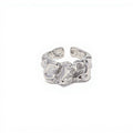 Women's Sculpted Organic Textured Band Ring with Modern Artisan-Inspired Design