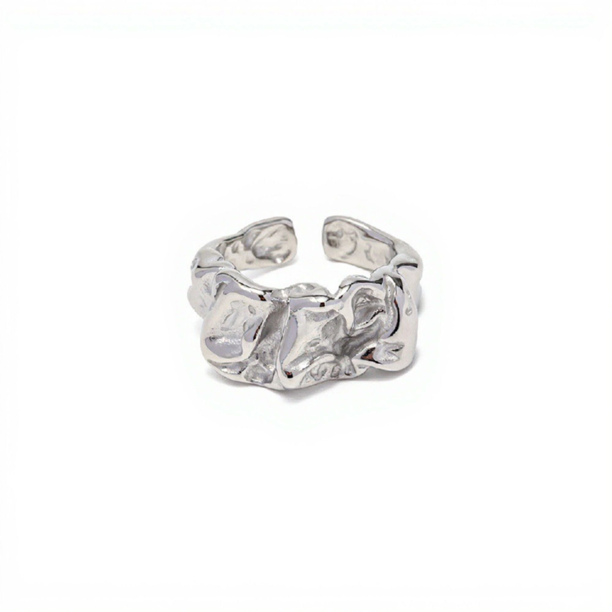 Women's Sculpted Organic Textured Band Ring with Modern Artisan-Inspired Design