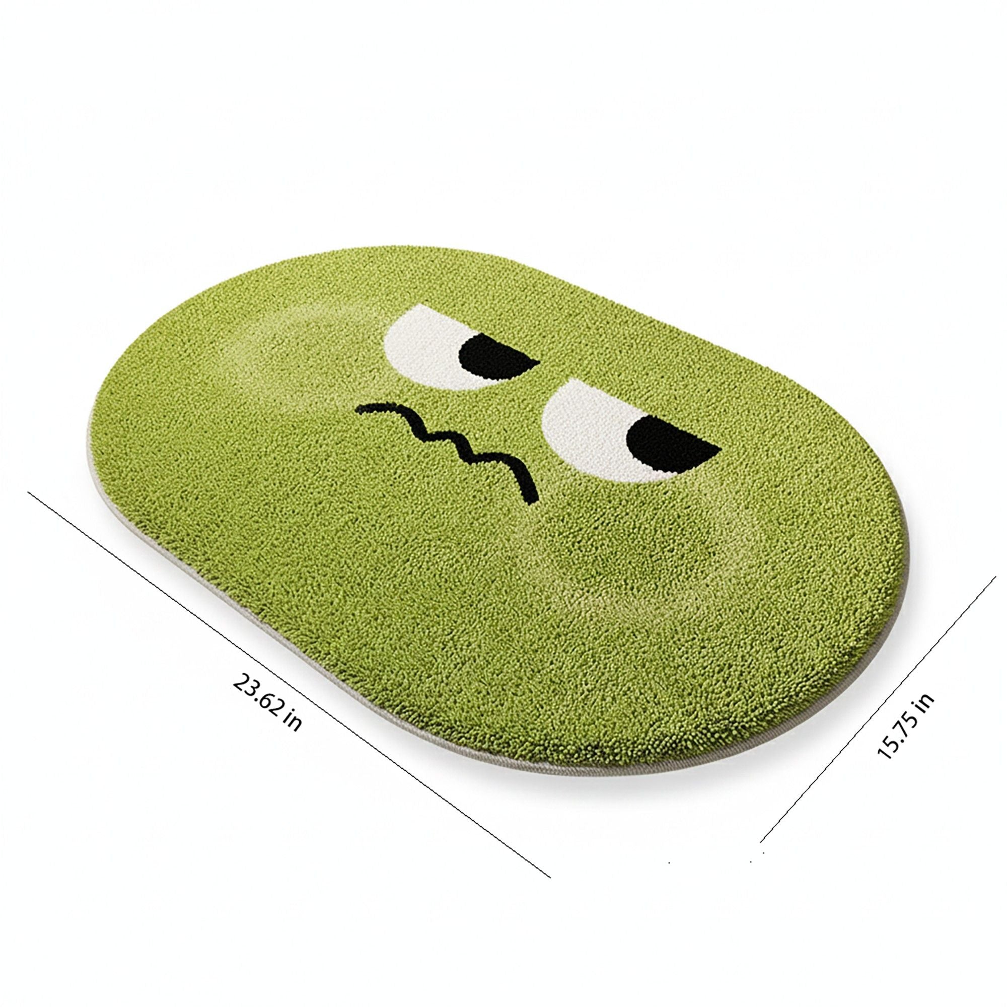 Cute Cartoon Face Tufted Floor Mat Soft Plush Non Slip Backing Decorative Indoor Rug for Entryway Bathroom Bedroom Kids Room