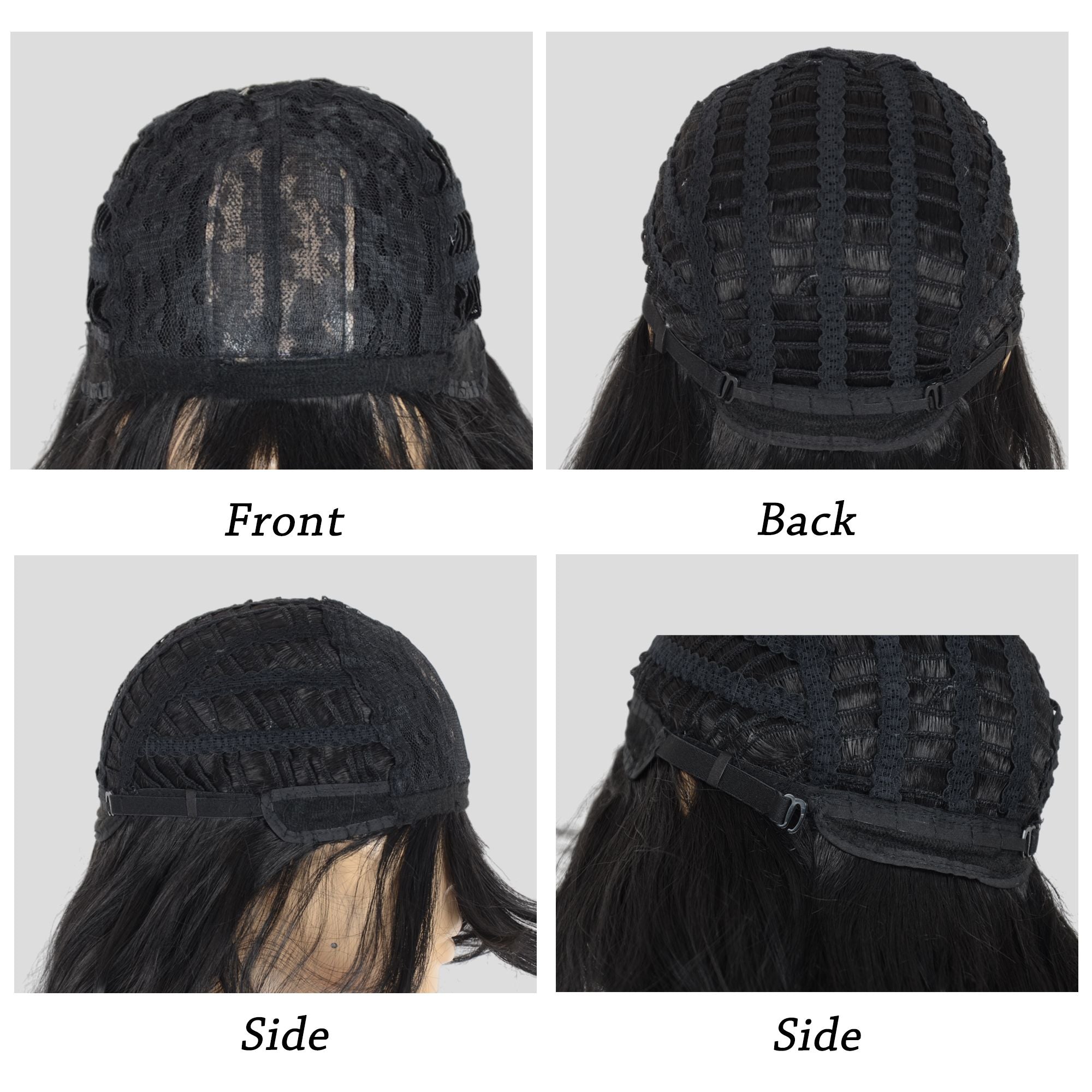 Long Wavy Hair Wig for Women with Bangs Heat-Resistant Curly Synthetic Wig for Daily and Party Use