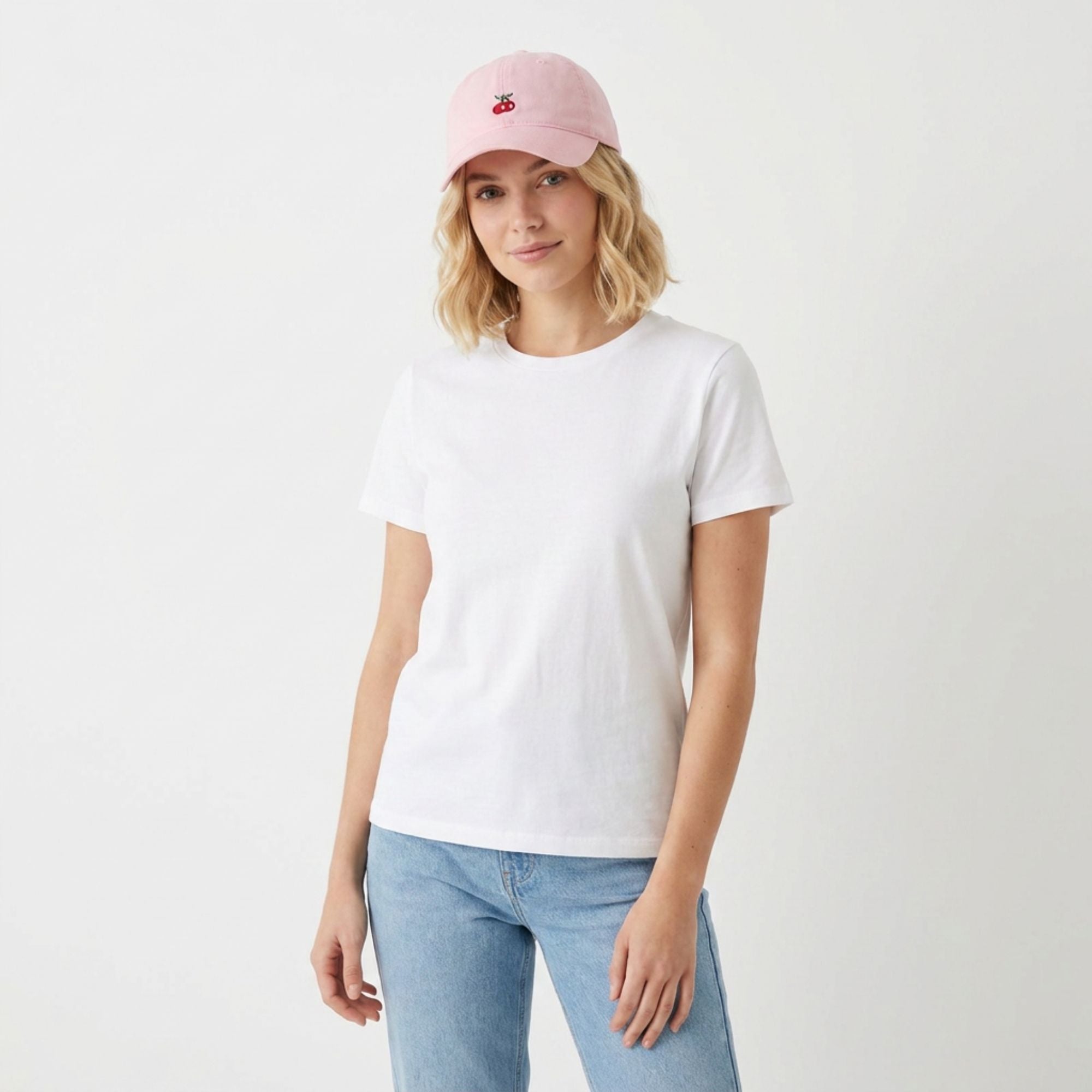 Cherry Embroidered Baseball Cap Adjustable Dad Hat