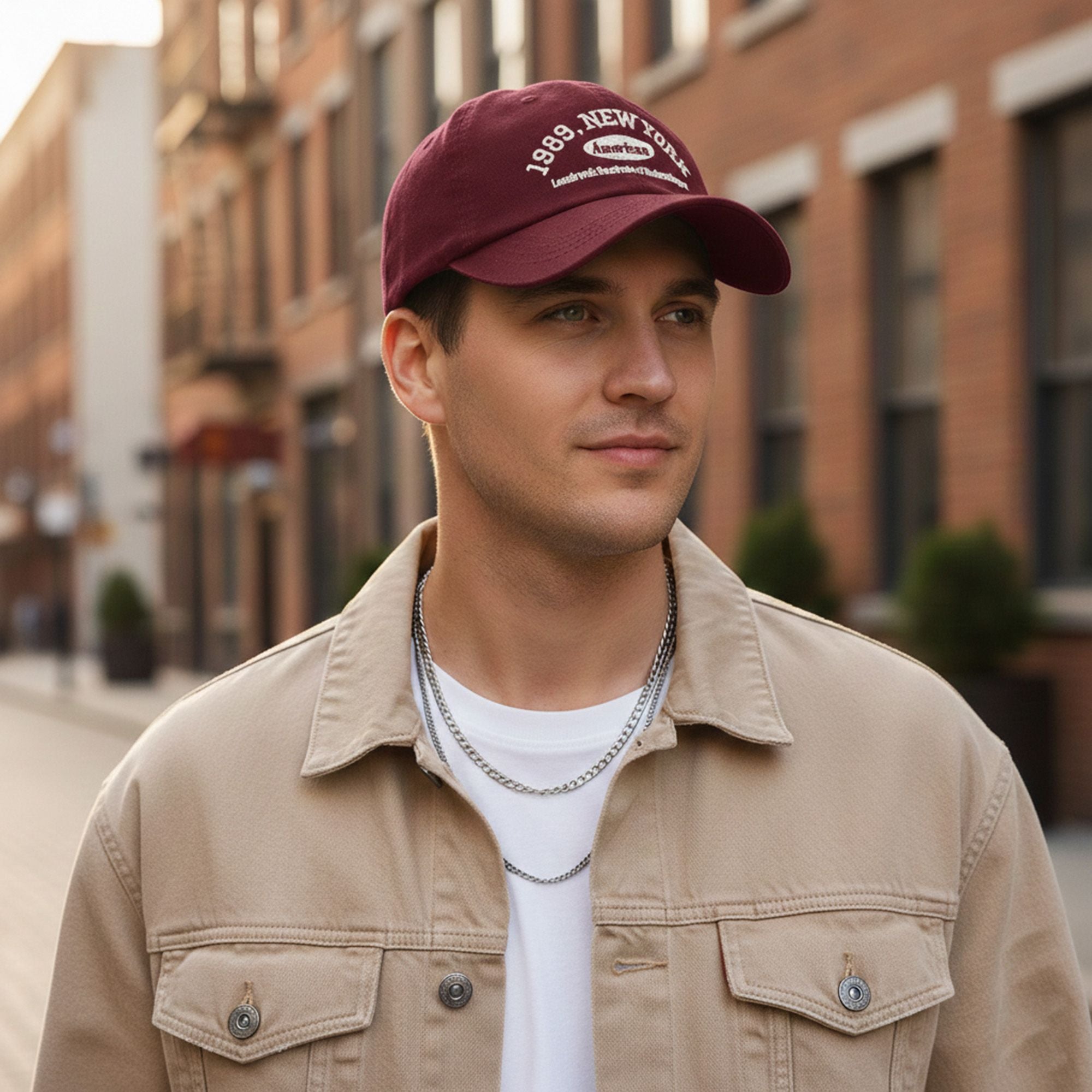 Anna-Kaci Cotton Baseball Cap with Embroidered Lettering Adjustable Strap Back