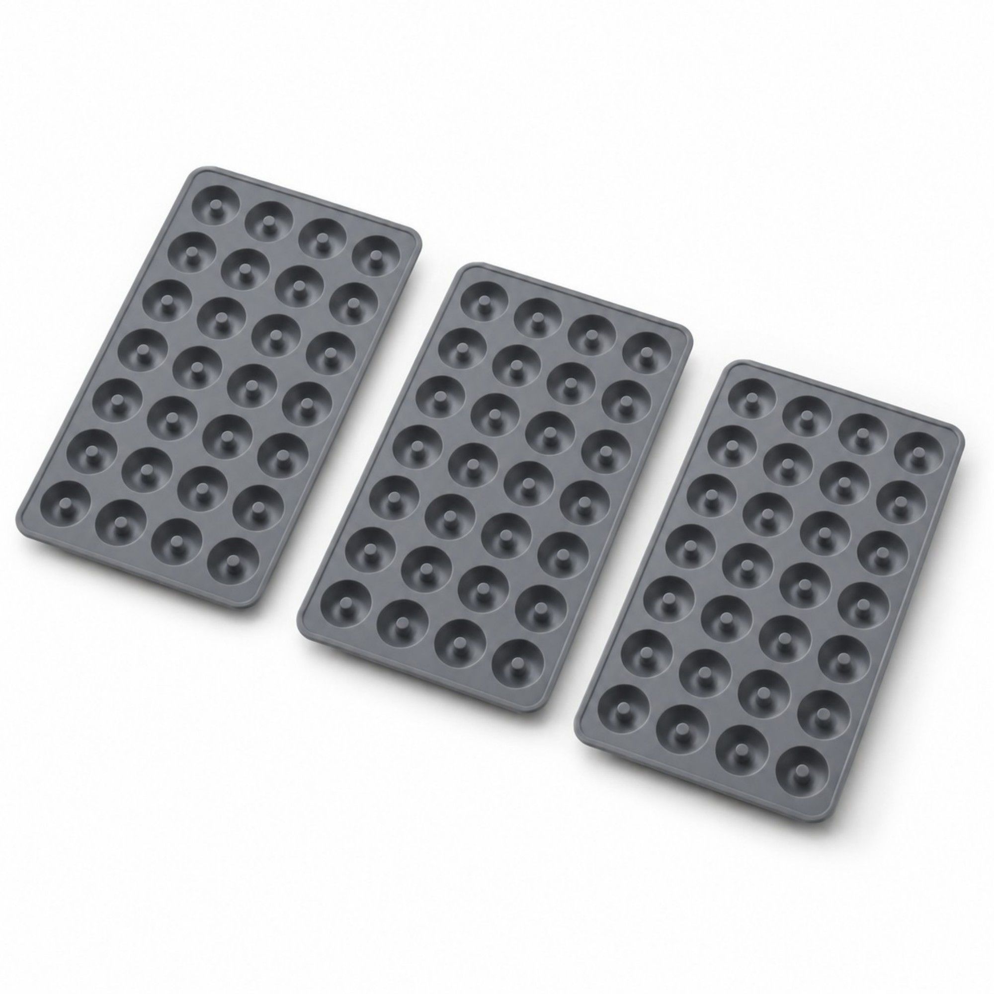 Mini Donut Silicone Baking Mold Set of 3 Nonstick Tray for Home Baking Treats