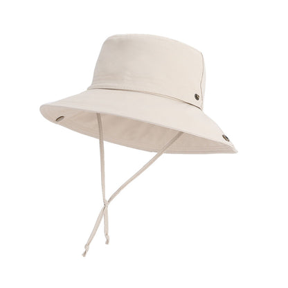 Anna-Kaci Foldable Wide Brim Bucket Hat with Chin Strap for Sun Protection and Outdoor Hiking Travel Beach Adventures
