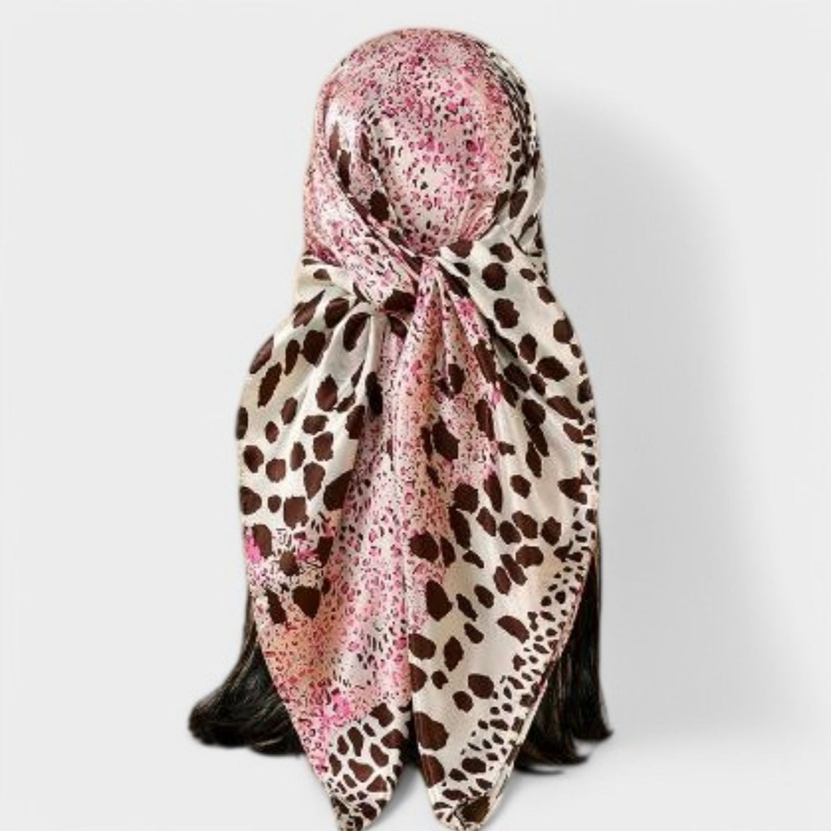 Pink Animals Silky Scarf   Sweet Pink Sakura Human Silk Scarf | MemoCool Pet main image 2