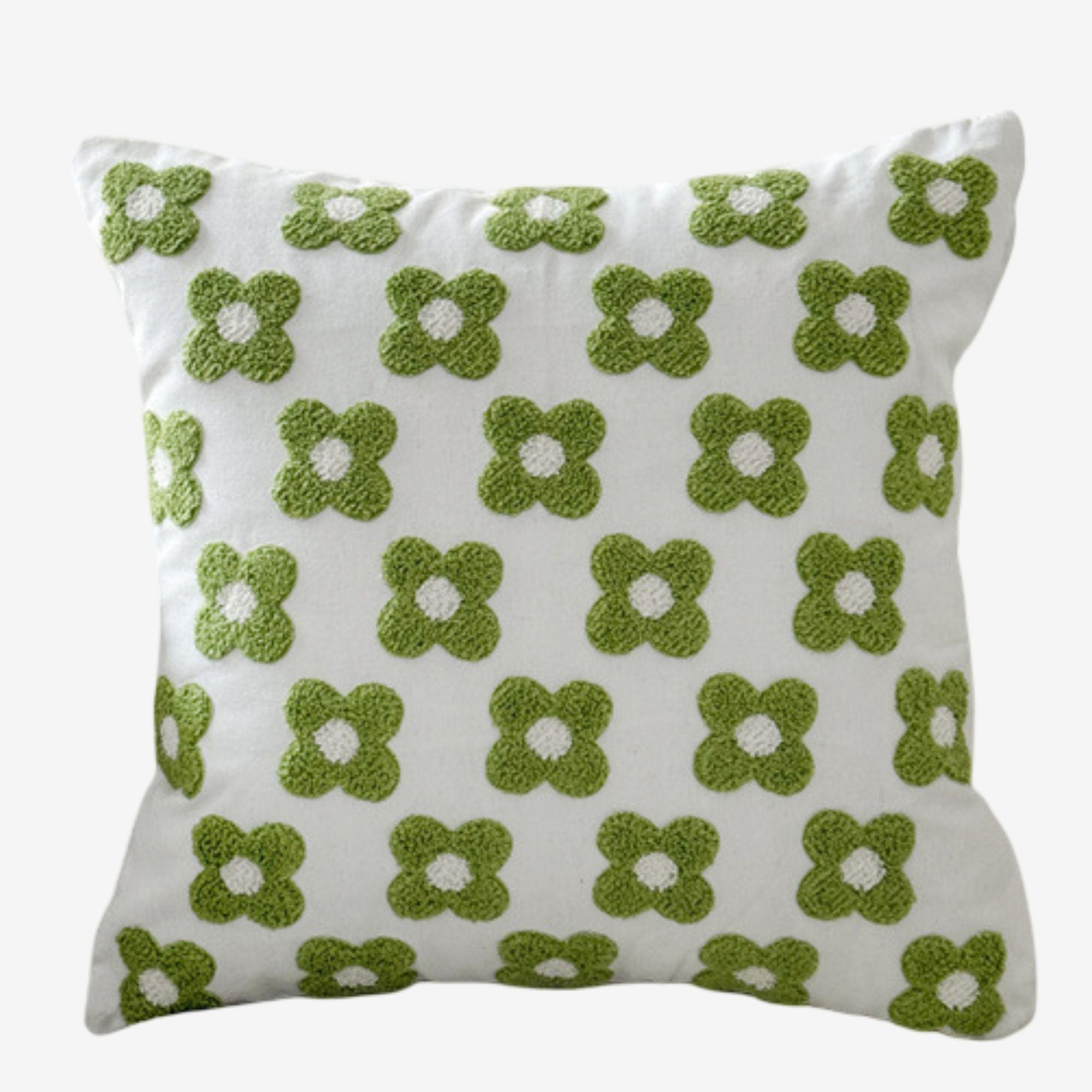 Canvas Decorative Throw Pillow Cover, Plant and Floral Print, 17.7*17.7in Square