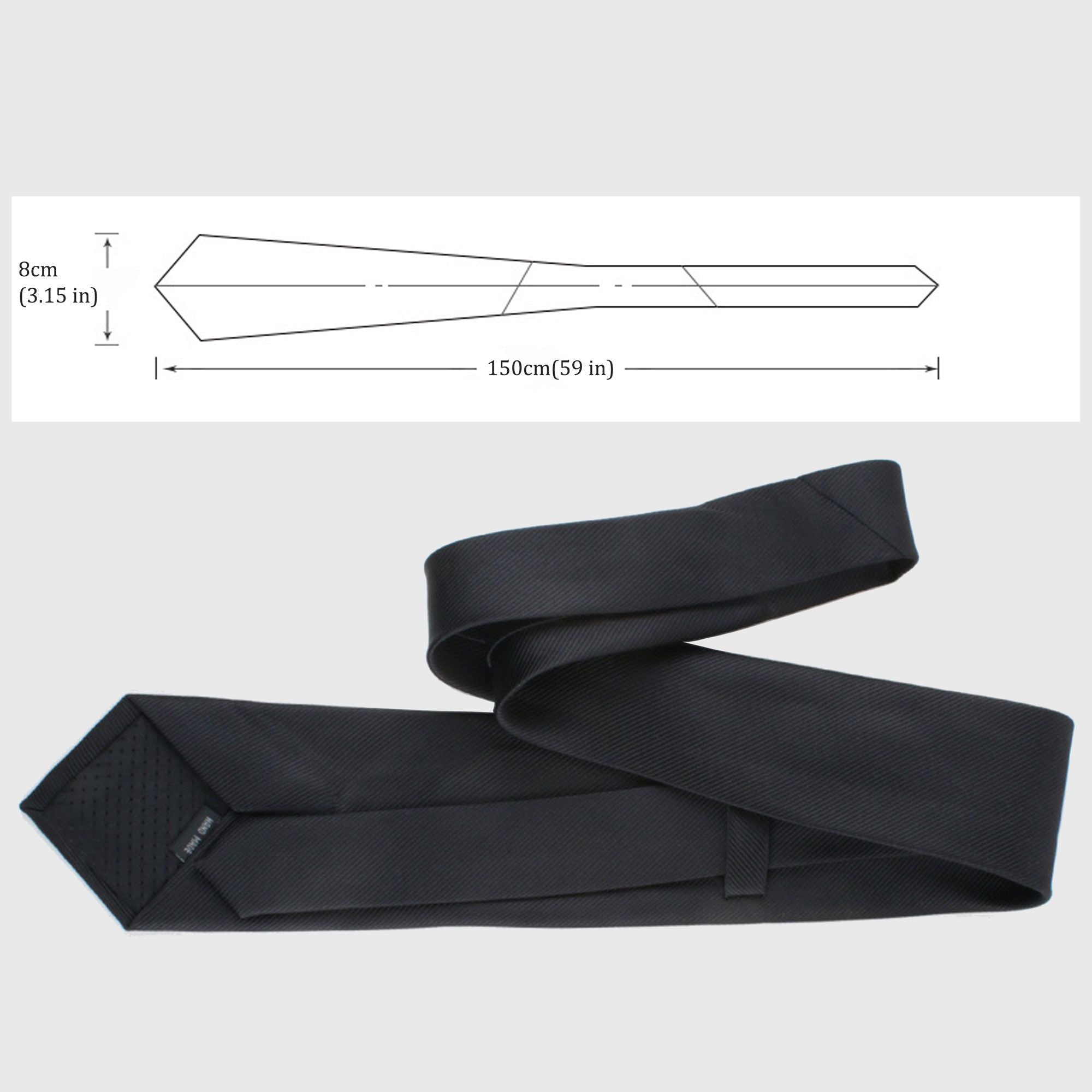 Anna-Kaci Men's Polyester Tie - Formal Necktie for Business, Weddings & Daily Professional Wear