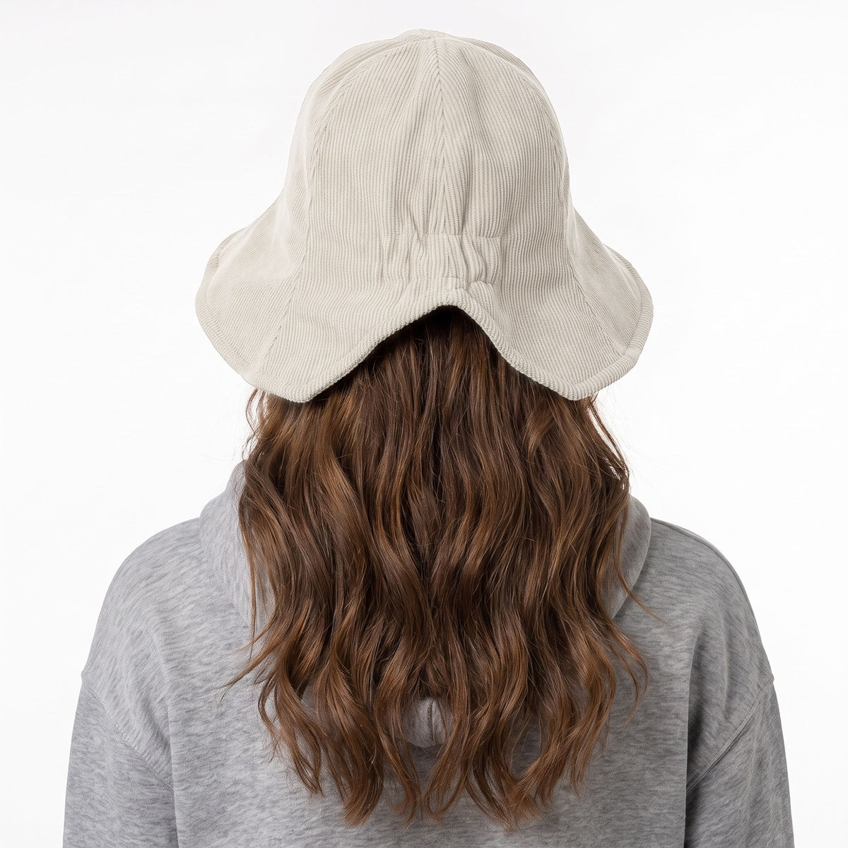 Corduroy Bucket Hat Wide Brim Cloche Hat Casual Soft Brim Hat