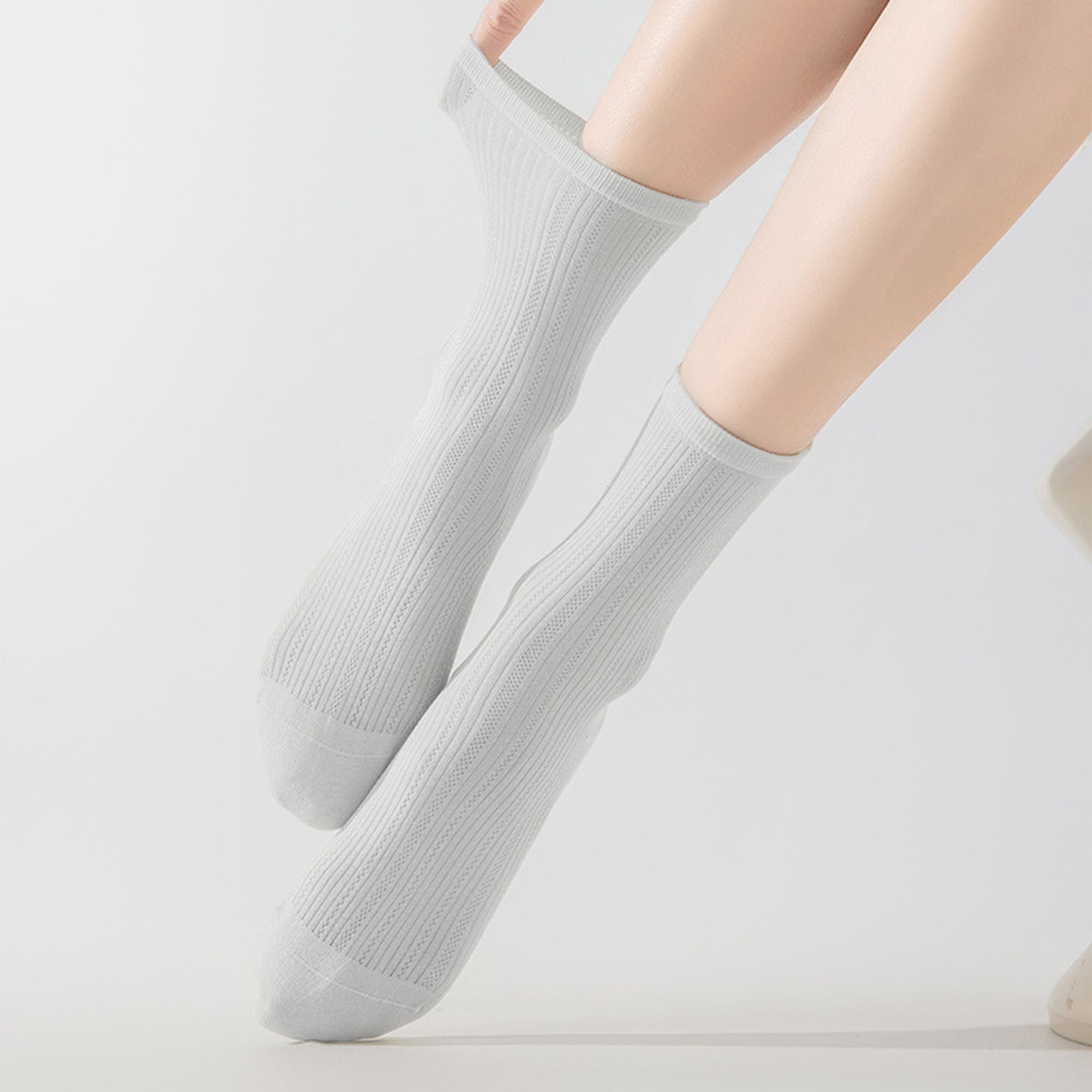 Anna-Kaci Women's Summer Ribbed Ankle Socks 6Pk