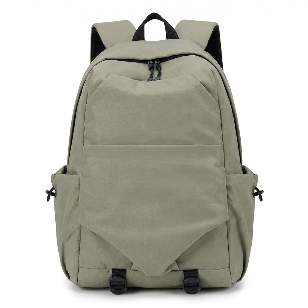 Large Casual Backpack with Multiple Pockets Adjustable Straps and Buckle Details