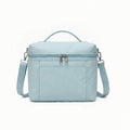 Anna-Kaci Women's Oxford Fabric Crossbody Utility Bag with Double Zipper Closure and Adjustable Shoulder Strap