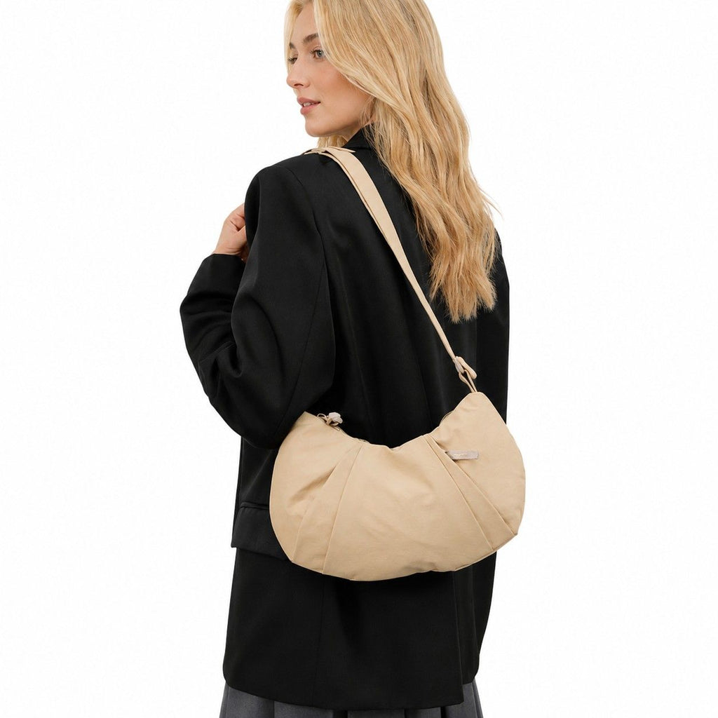 Lightweight Nylon Crescent Crossbody Bag Adjustable Strap Casual Everyday Shoulder Bag