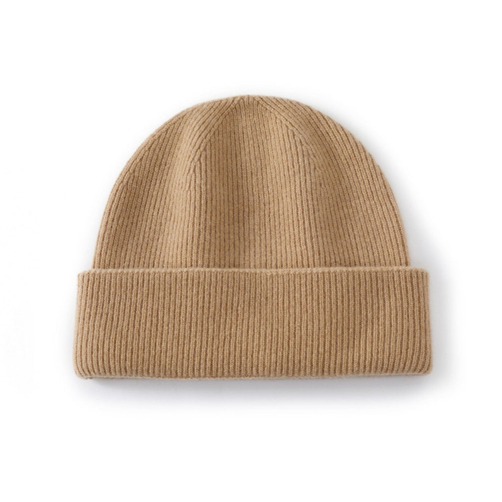 Anna-Kaci Women's Ribbed Wool Knit Beanie Hat with Folded Cuff