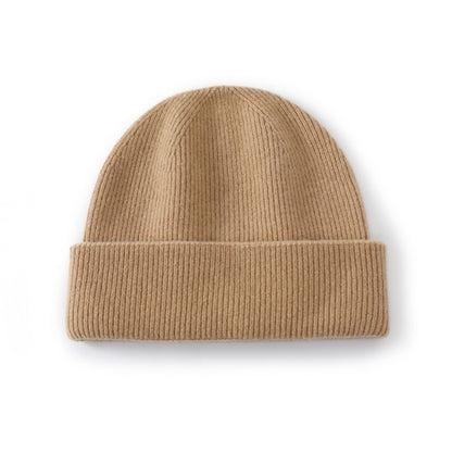 Anna-Kaci Women's Ribbed Wool Knit Beanie Hat with Folded Cuff