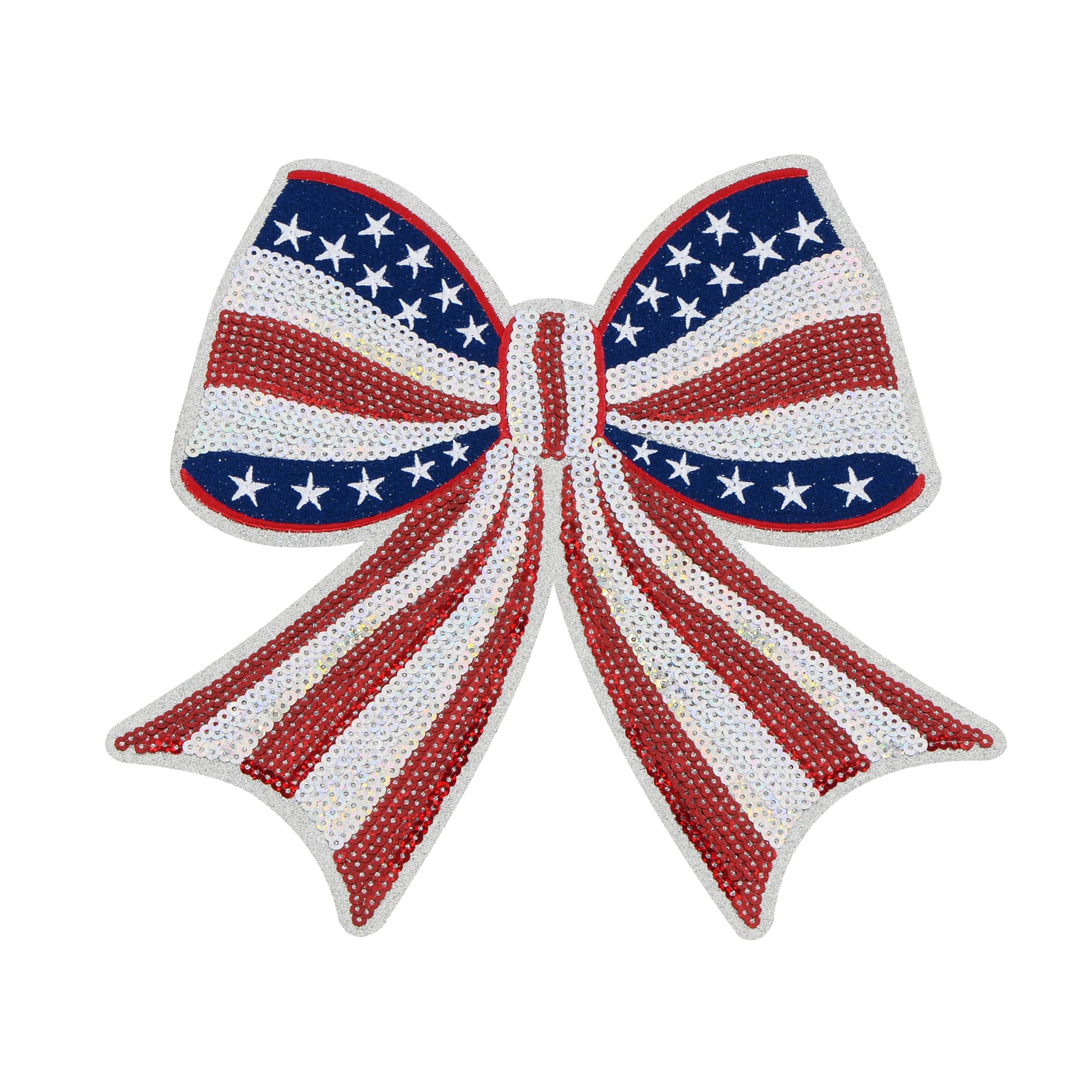 Independence Day Sequin American Flag Iron On Patch Glitter Patriotic USA 4th of July Craft Sewing Embroidery Clothing Patch Decoration