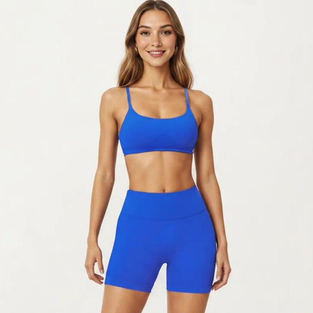 Anna-Kaci Active Women's Strappy Sports Bra with Crisscross Back and Smooth Stretch Fit