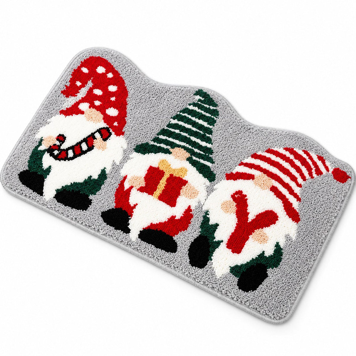 Seasonal Gnome Tufted Bath Rug with Nonslip Backing 15.7 x 23.6 in