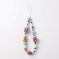 2-Piece Womens Beaded Phone Charm with Hanging Loop and Decorative Accents