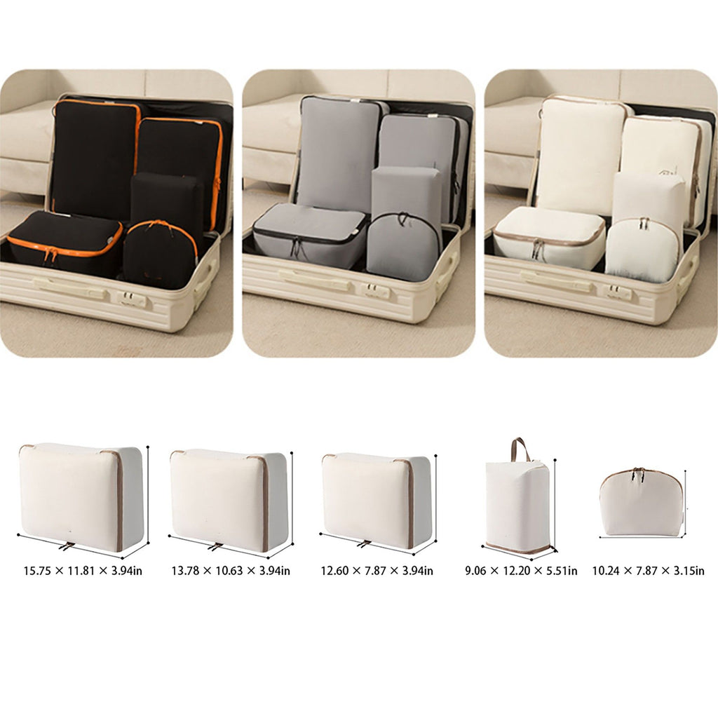 Travel Packing Cube Set Lightweight Zipper Storage Bags Luggage Organizer Multi Size Clothing Packing Set