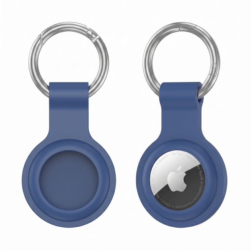 2 Pack AirTag Holder Keychain Case with Secure Lock Carabiner Clip for Bags Keys Luggage Pet Collar Protective Cover